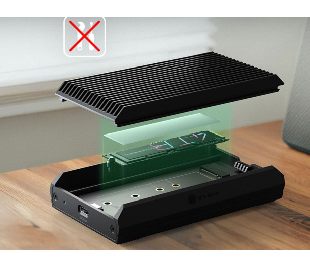 ICY BOX M2 NVMe USB4 gen 3x2 40 Gbit/s IB-1920M-C42 - 1363139 - zdjęcie 4